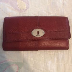 Never been used red Fossil wallet